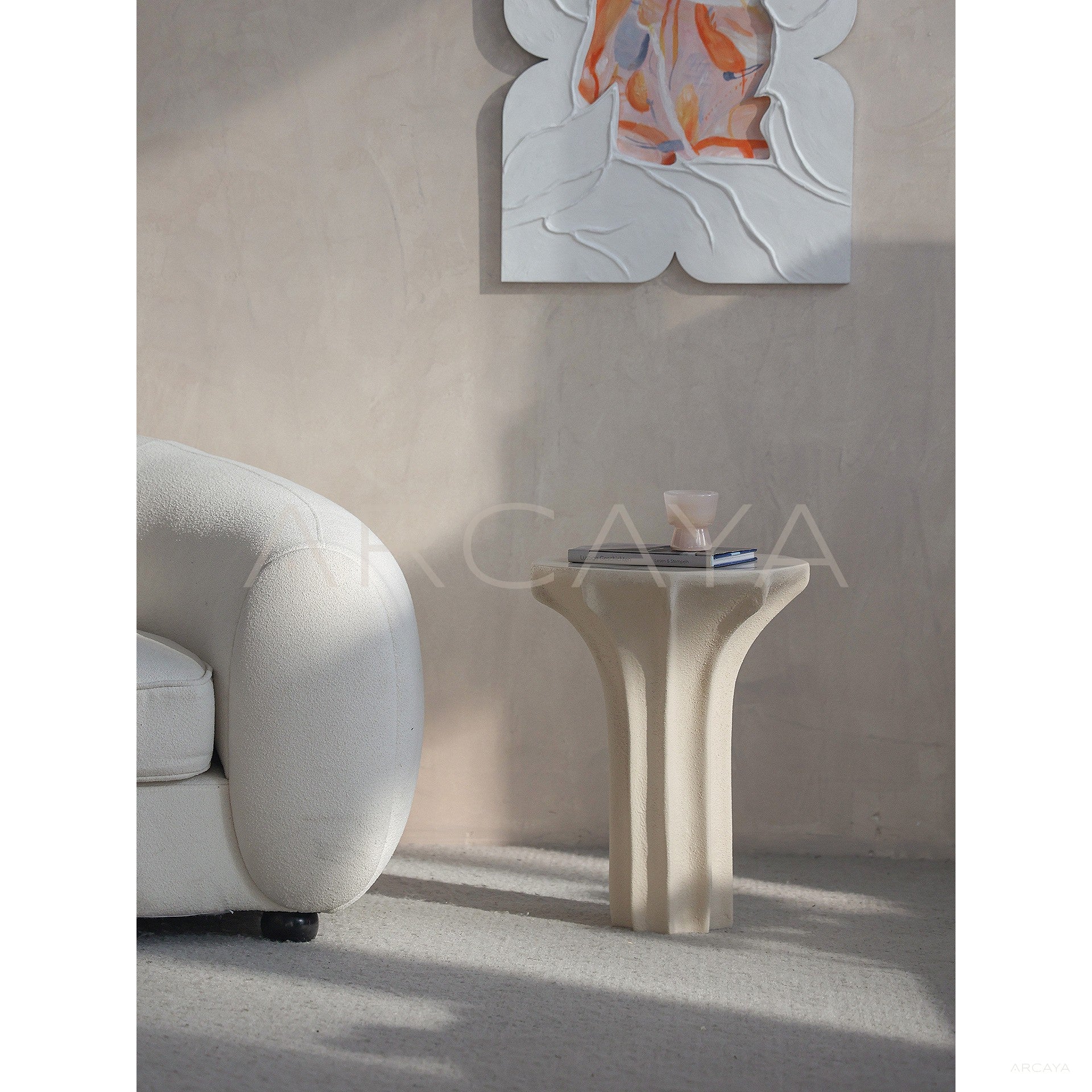 Sculptural Modernist Side Table