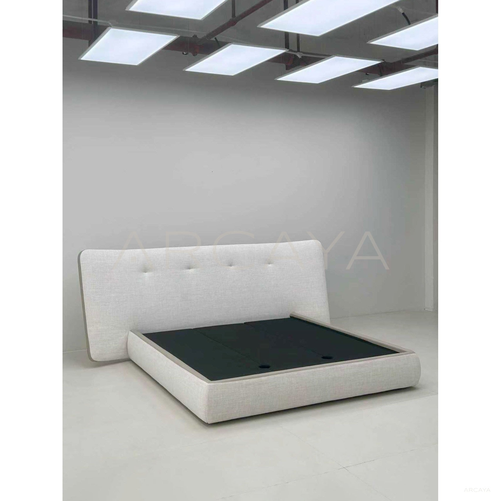 Levo Wide Headboard Bed - scene