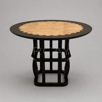 Haven Elm Dining Table - front view 02