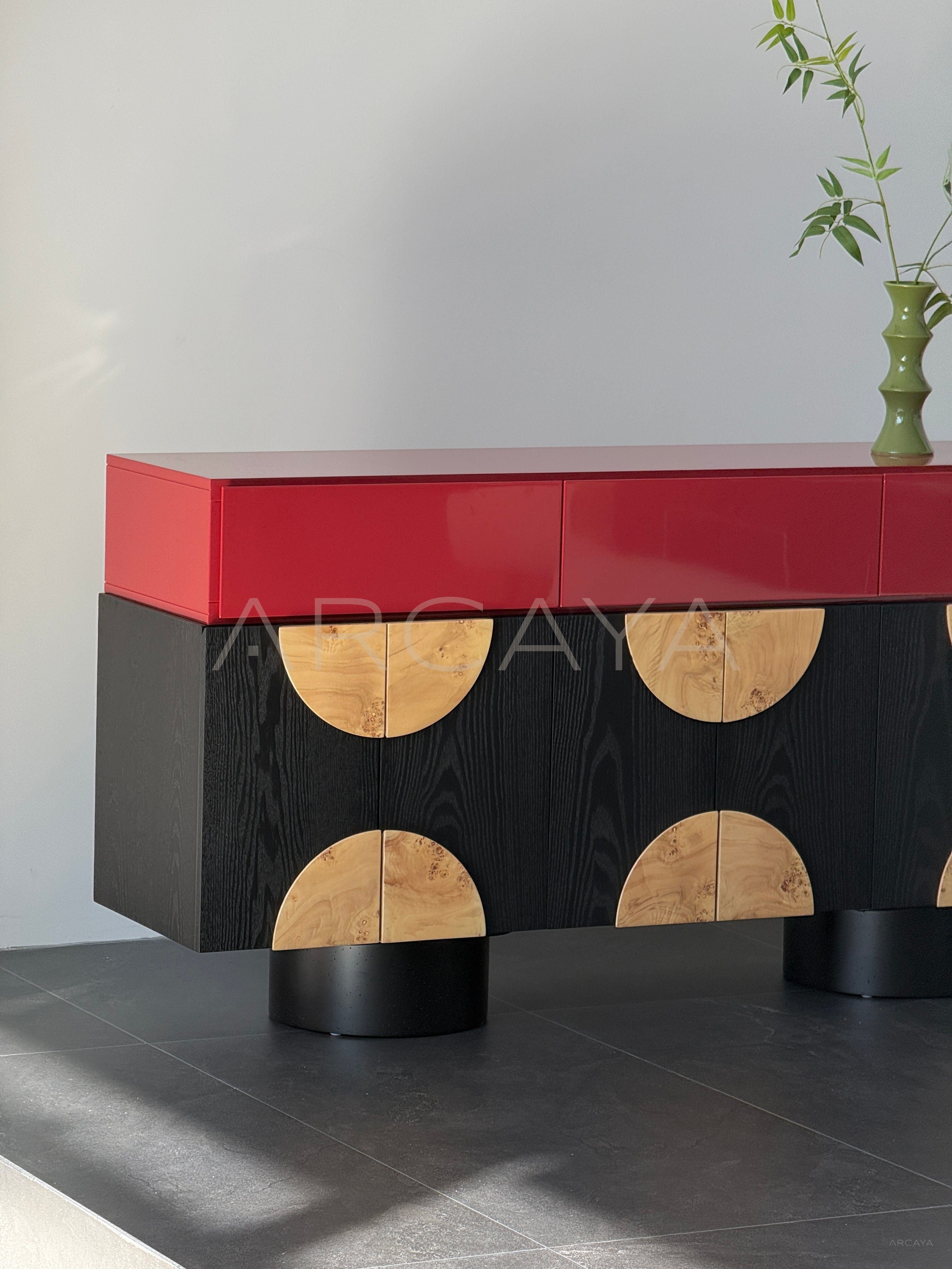 Red Vintage Sideboard - scene