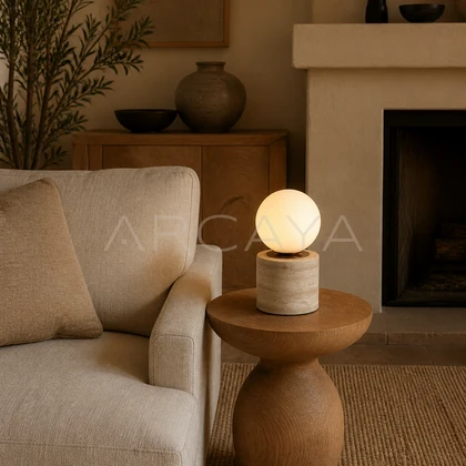 Fiora Cove Table Lamp — styled interior view 02