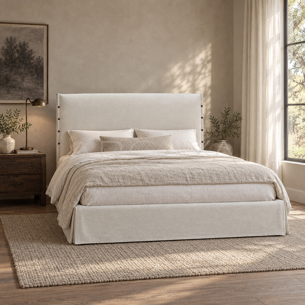 Designer Fabric Bed - scene