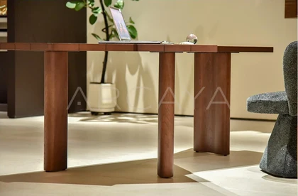 Nola Sienna Dining Table - front view 02