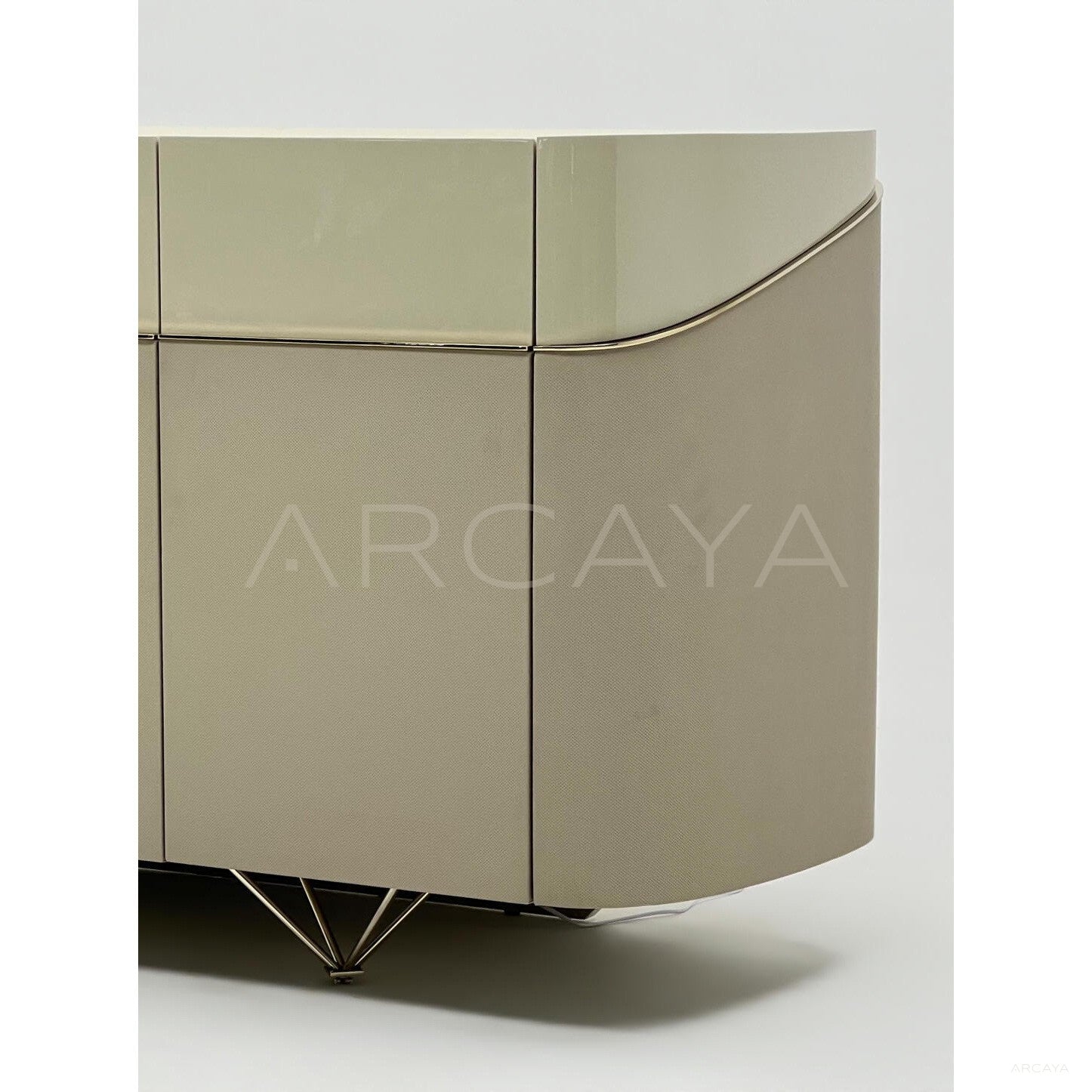 Italian Curved Stone Sideboard - scene
