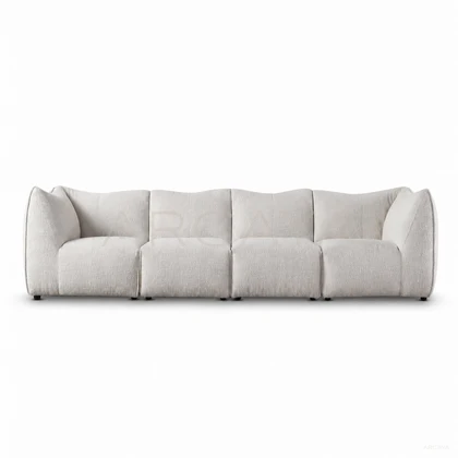Juno Cloud Straight Sofa - product view with realistic grounded contact shadow
