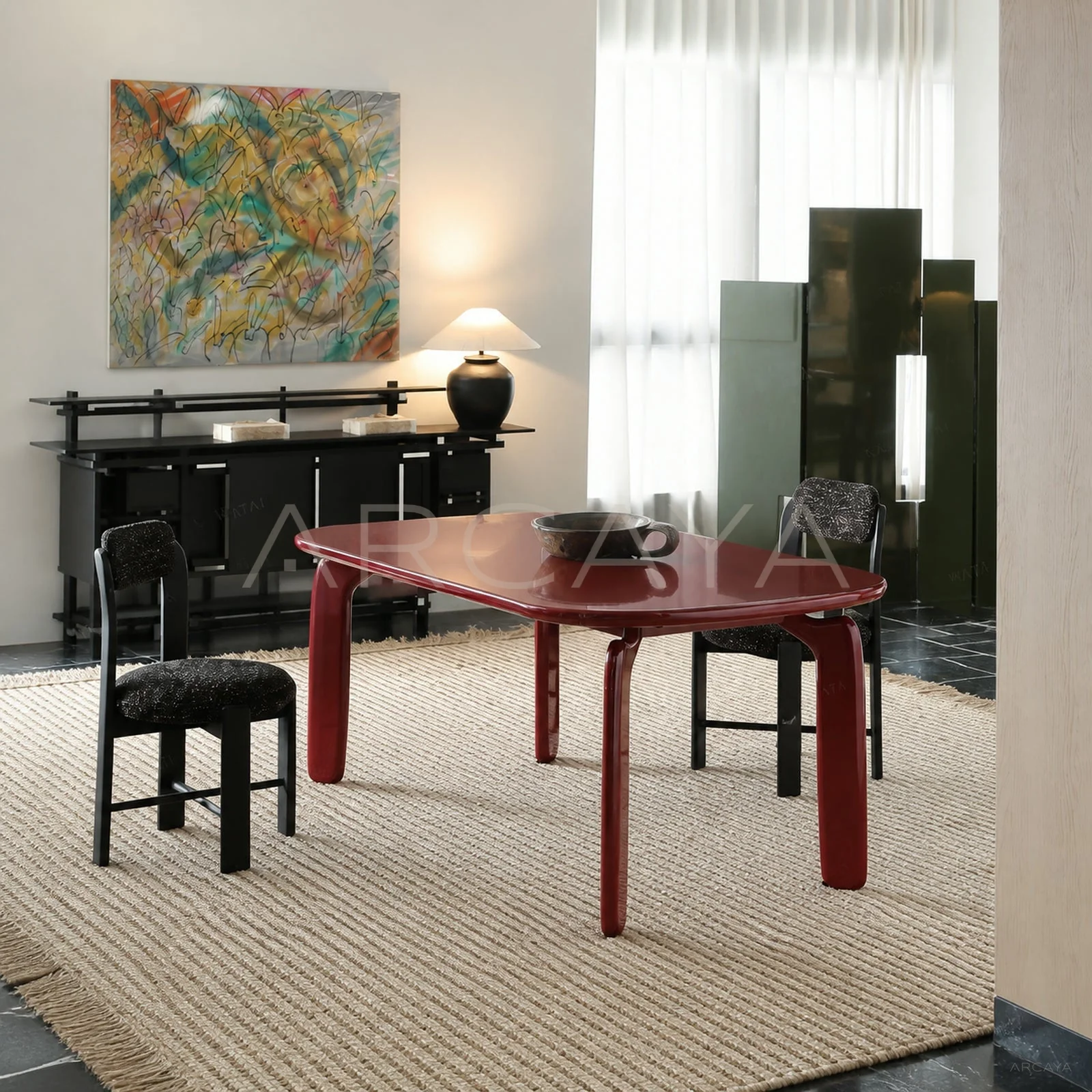 Celine Hill Dining Table - front view 01