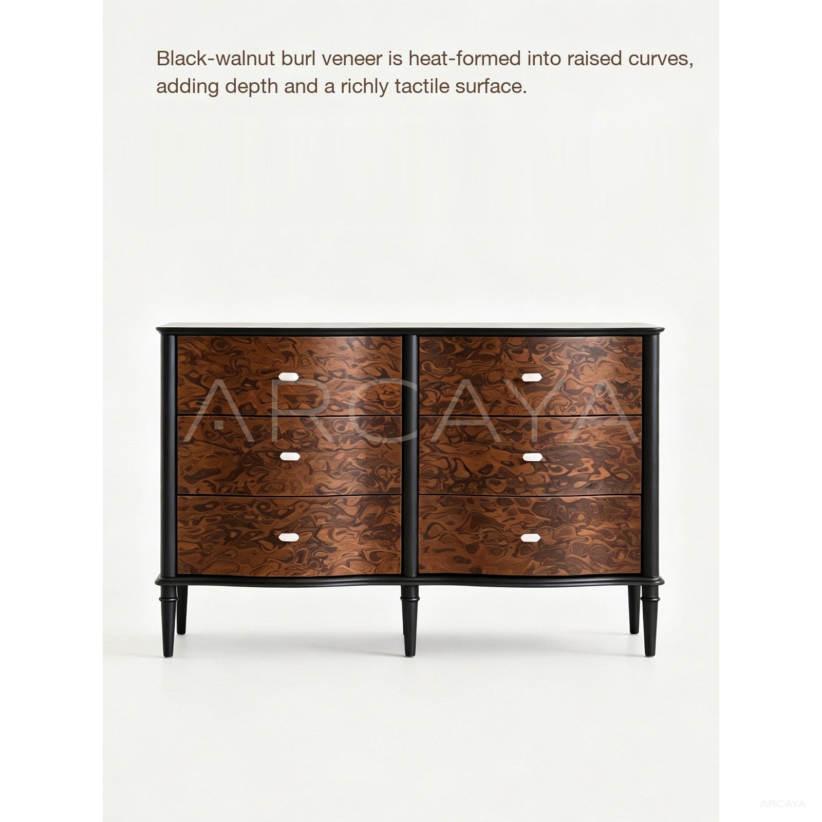 Burl Veneer Tide Cabinet - scene