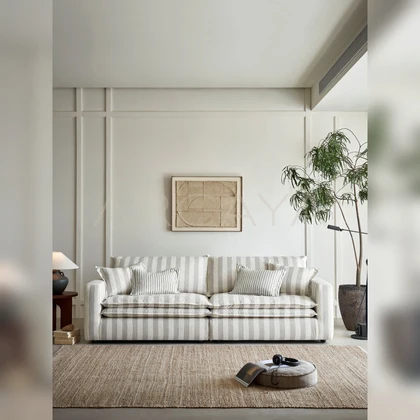 Faye Studio Straight Sofa - front view 10