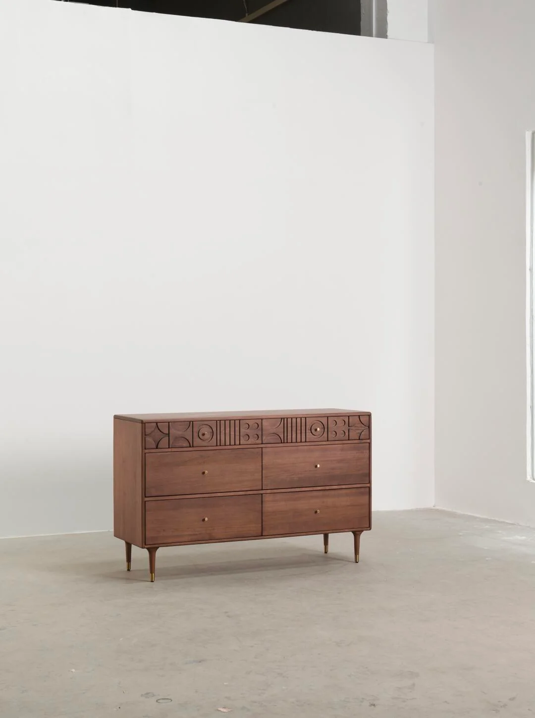 Arden Loft Dresser in a finished interior.