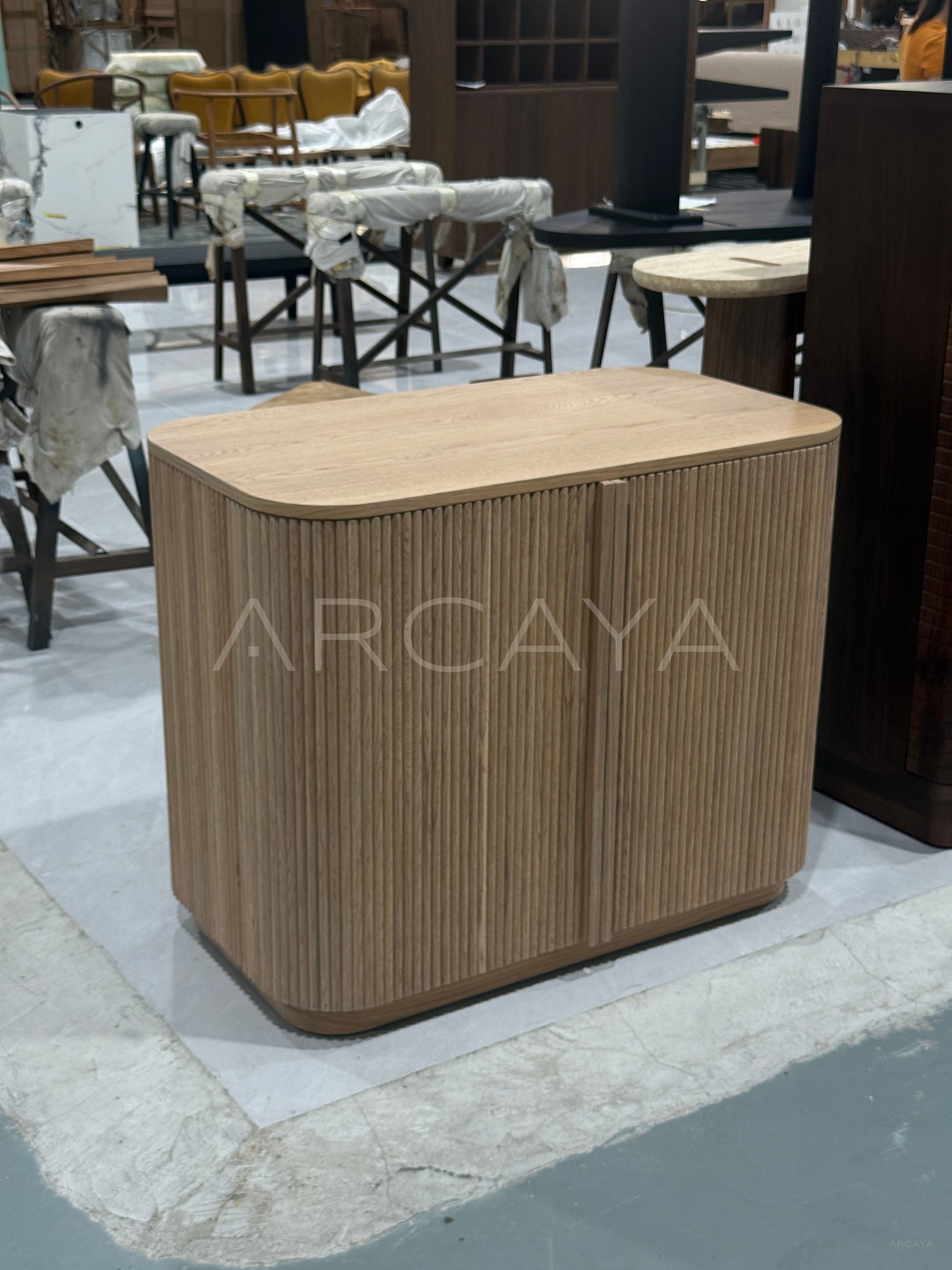 Natural Wood Storage Sideboard - scene