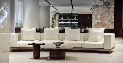 Orla Ridge Straight Sofa - front view 03