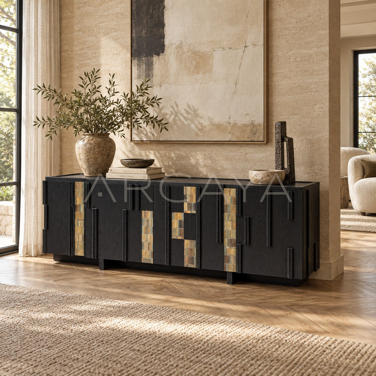 Veneer Entryway Cabinet