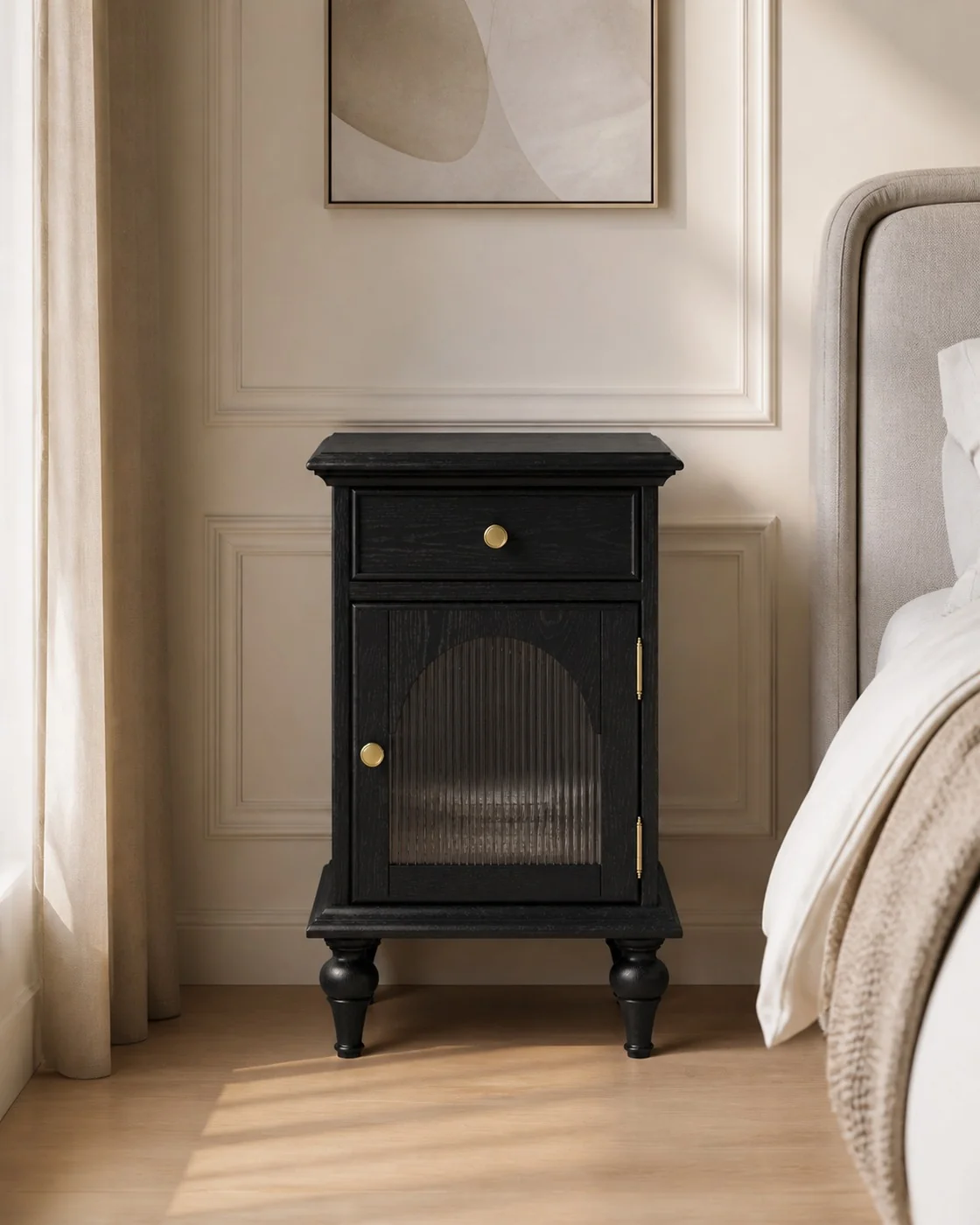 Lake Nightstand in a finished interior.