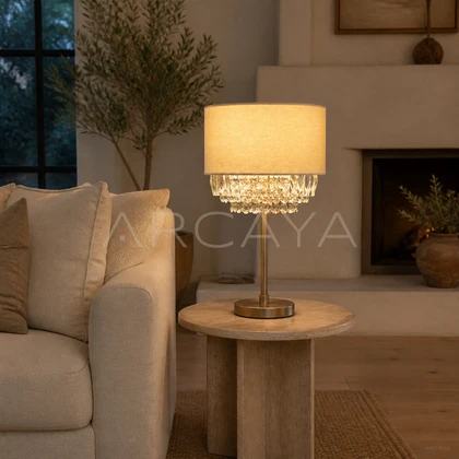 Bellamy Vale Table Lamp — styled interior view 02