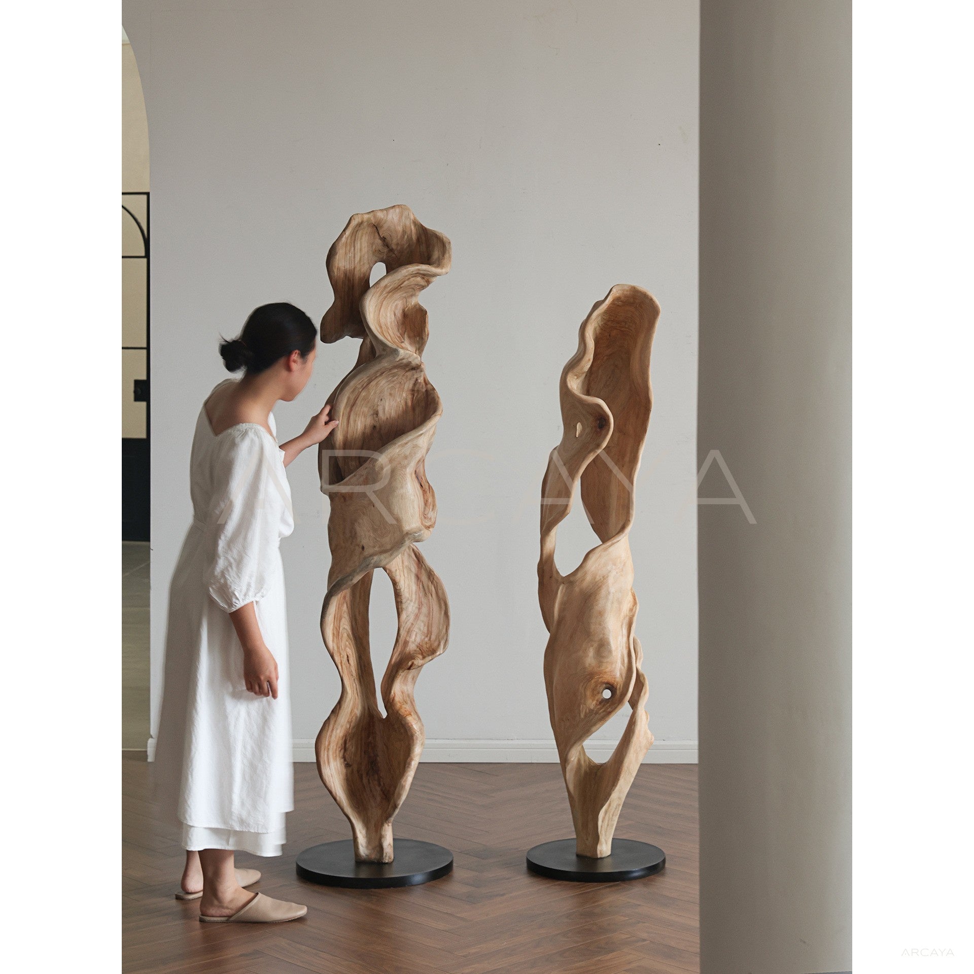 Solid Wood Floor Sculpture - scene