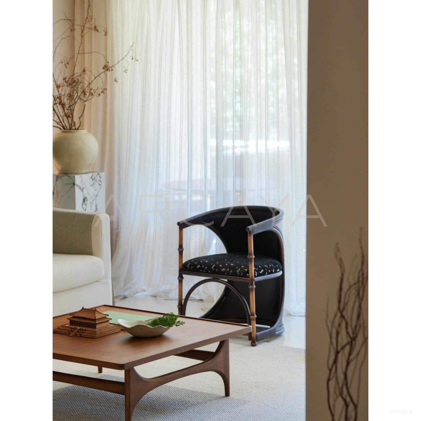 Autumn Home Coffee Table Lounge Chair - scene