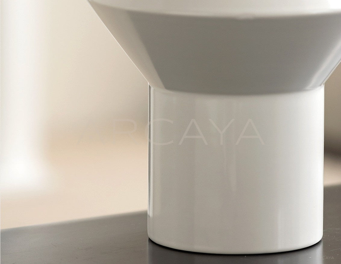 Angular Double Ear Two Tone Ceramic Vase - scene