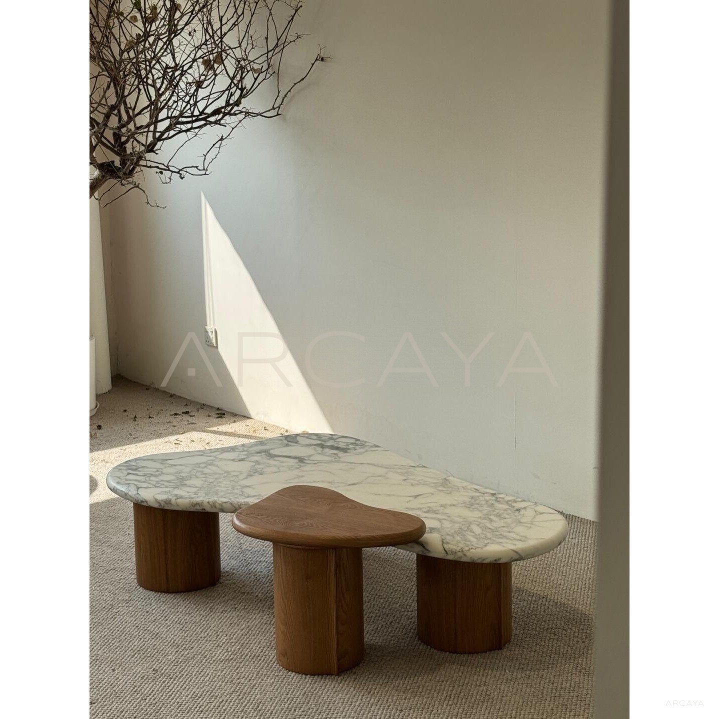 Cashew Marble Coffee Table - scene