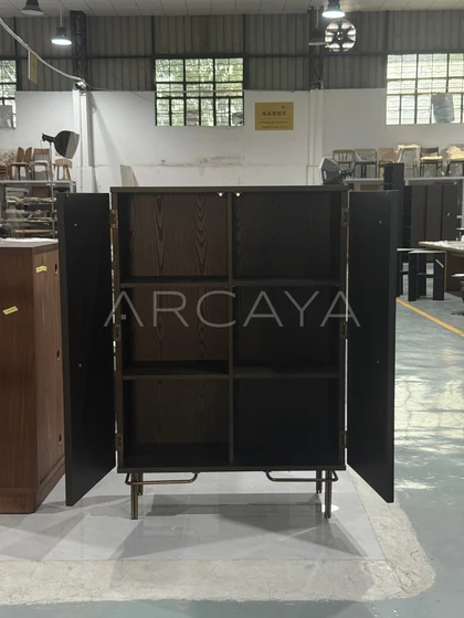 Italian Minimalist Mid Century Storage Cabinet - scene