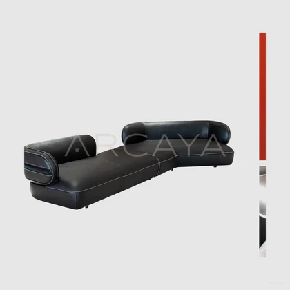 Petra Stone Straight Sofa - front view 04