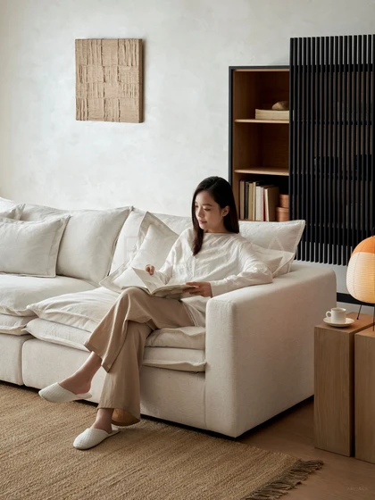 Faye Studio Straight Sofa - front view 14