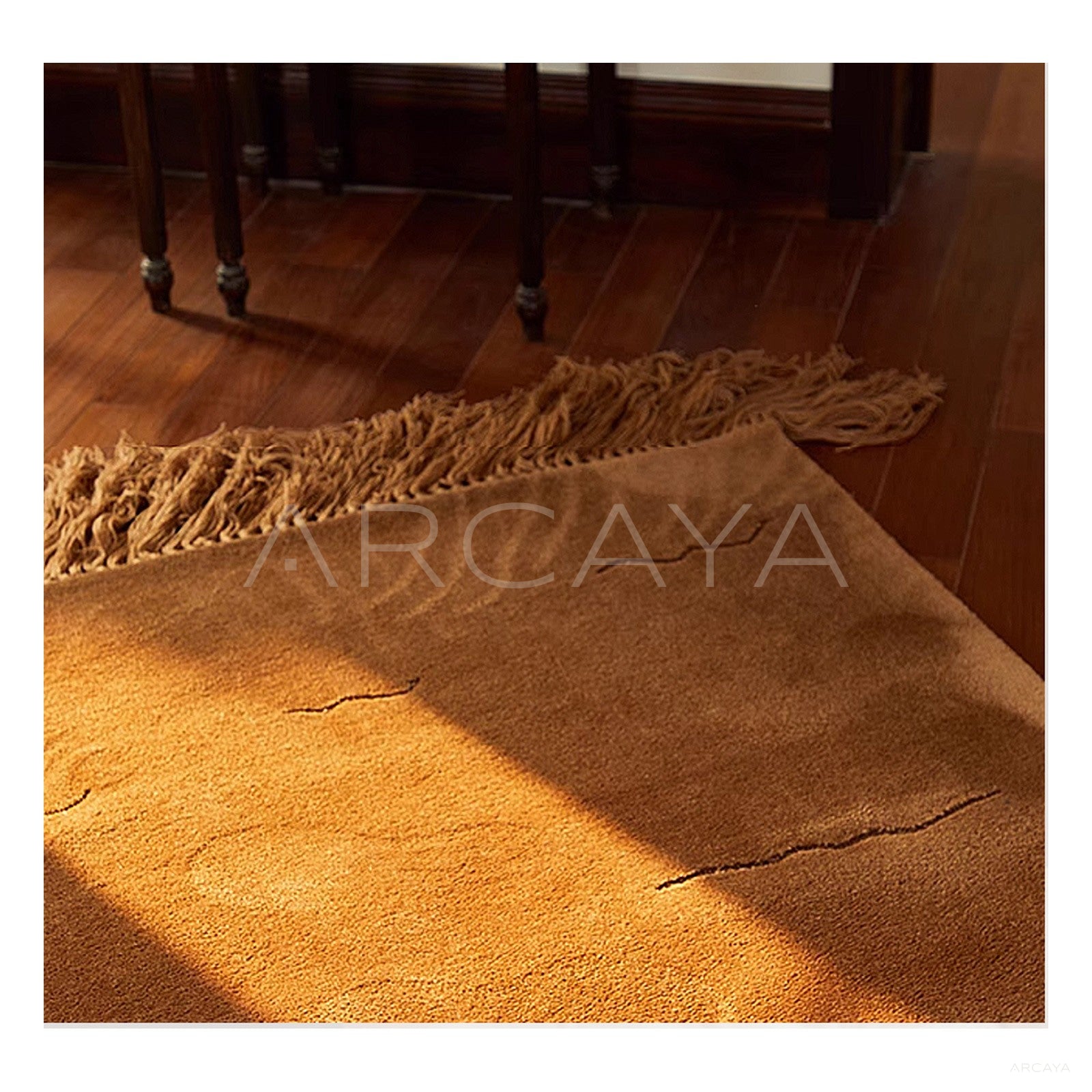 Caramel Fringe Rug Dsm P033 C01 - scene