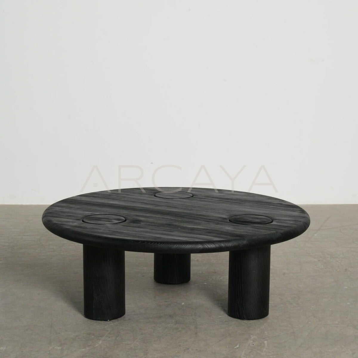 Ink Black Textured Coffee Table