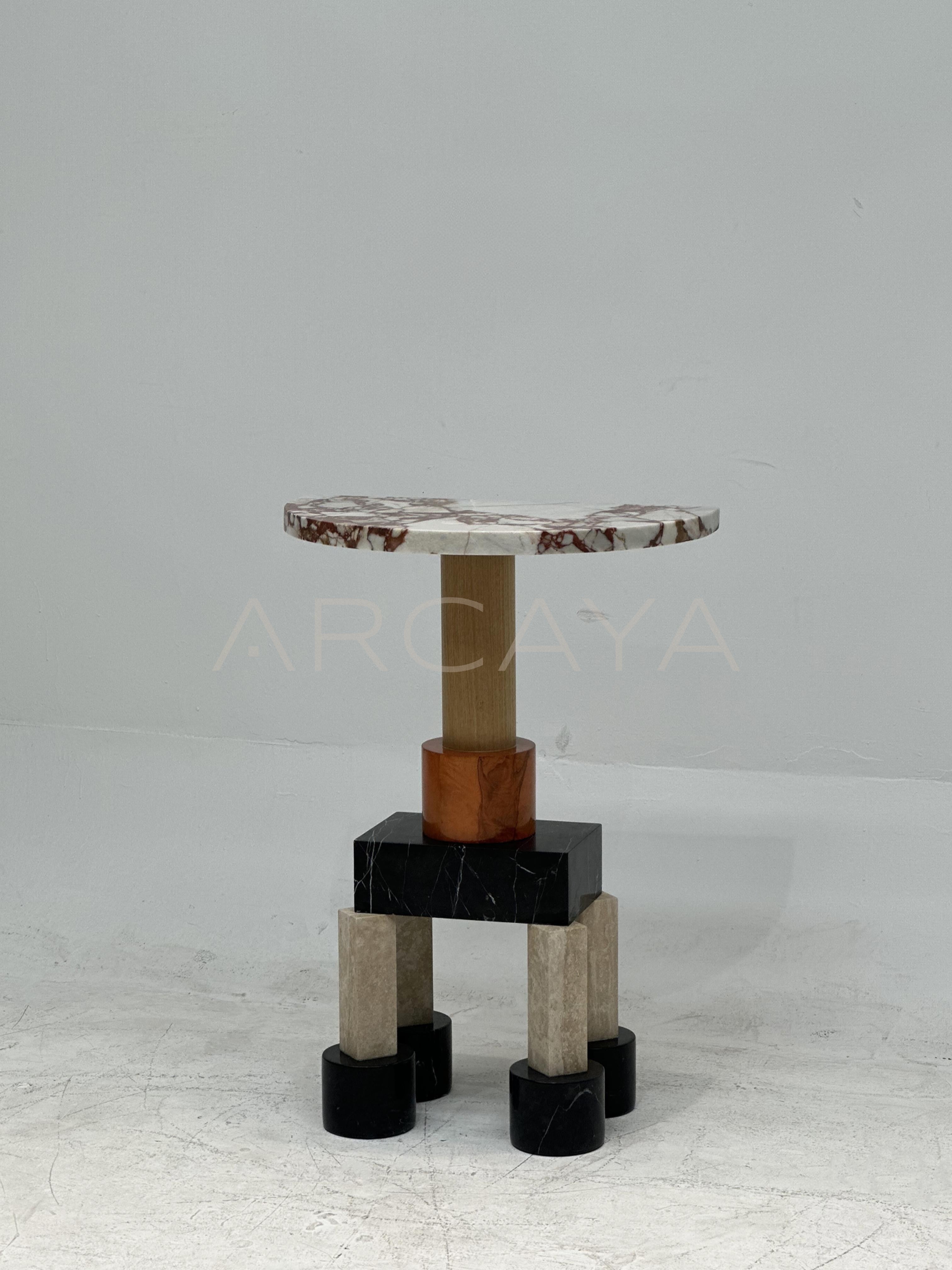 Playful Marble Side Table - scene