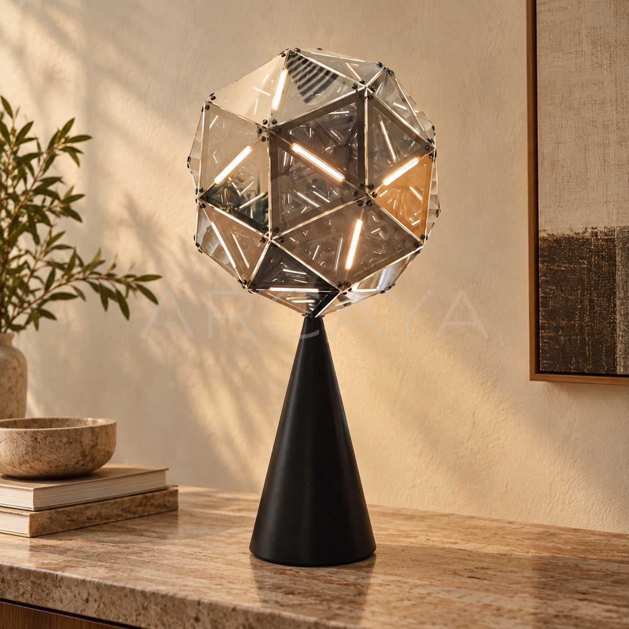 Prism Globe Cone Base Table Lamp 95373