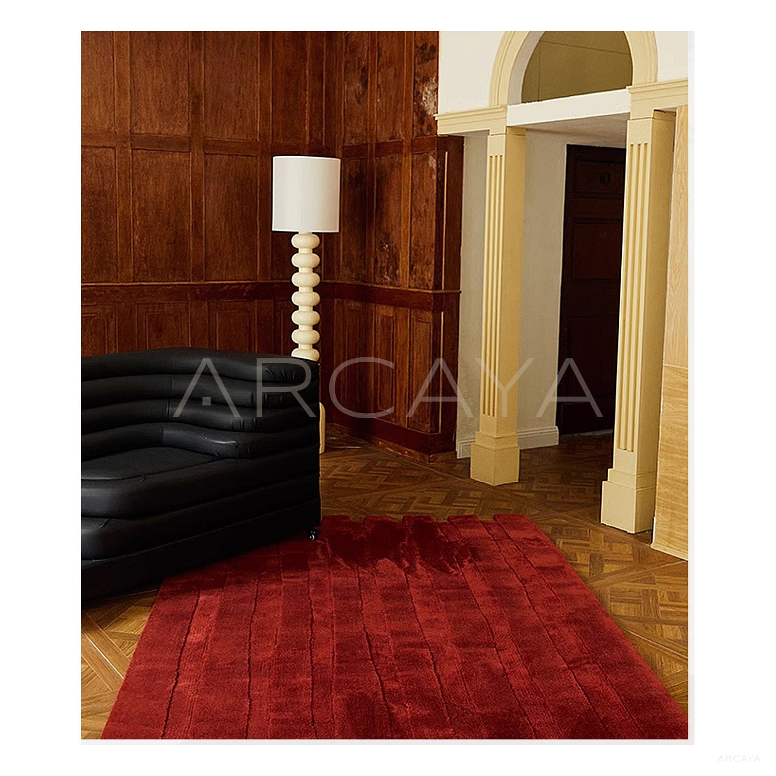 Crimson Corduroy Rug Dsm P002 C02 - scene