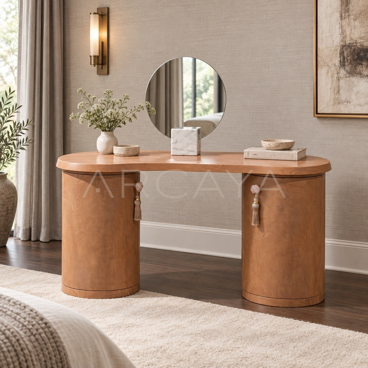 Custom Solid Wood Vanity Table - main