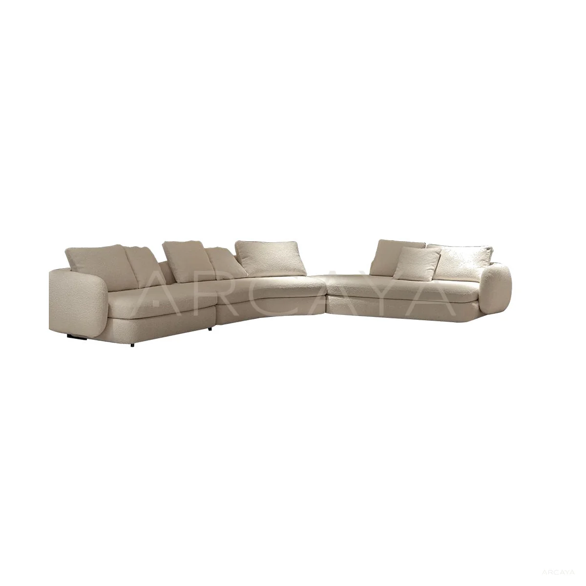 Petra Birch Straight Sofa - product view on a white background 01