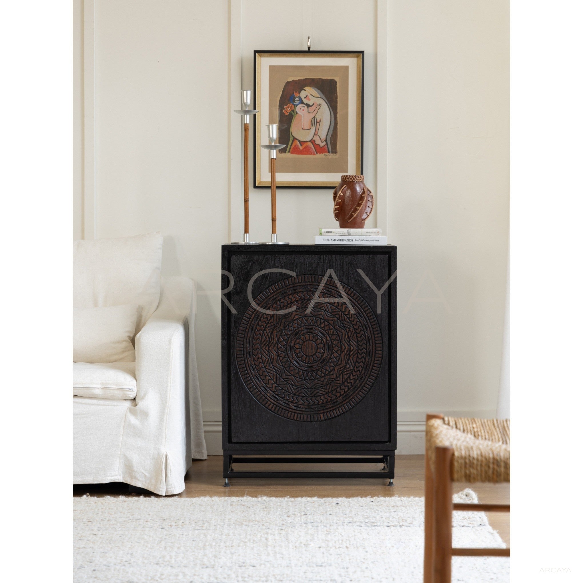 Teak Small Side Cabinet - scene