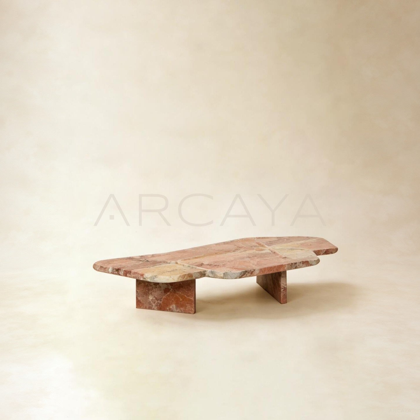Aston Italian Bohemian Red Marble Coffee Table