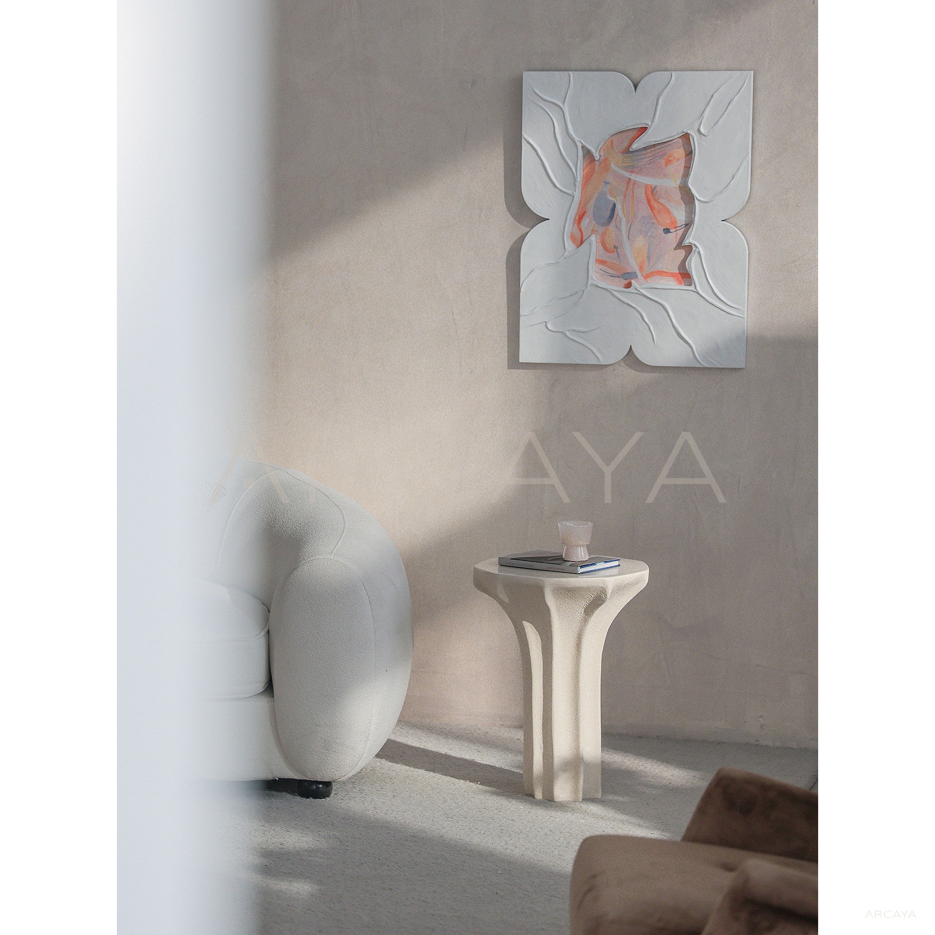 Sculptural Modernist Side Table - scene