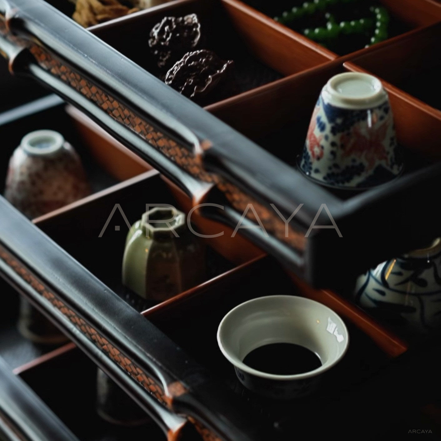 Qingyu Apothecary Cabinet Painted Doors - detail