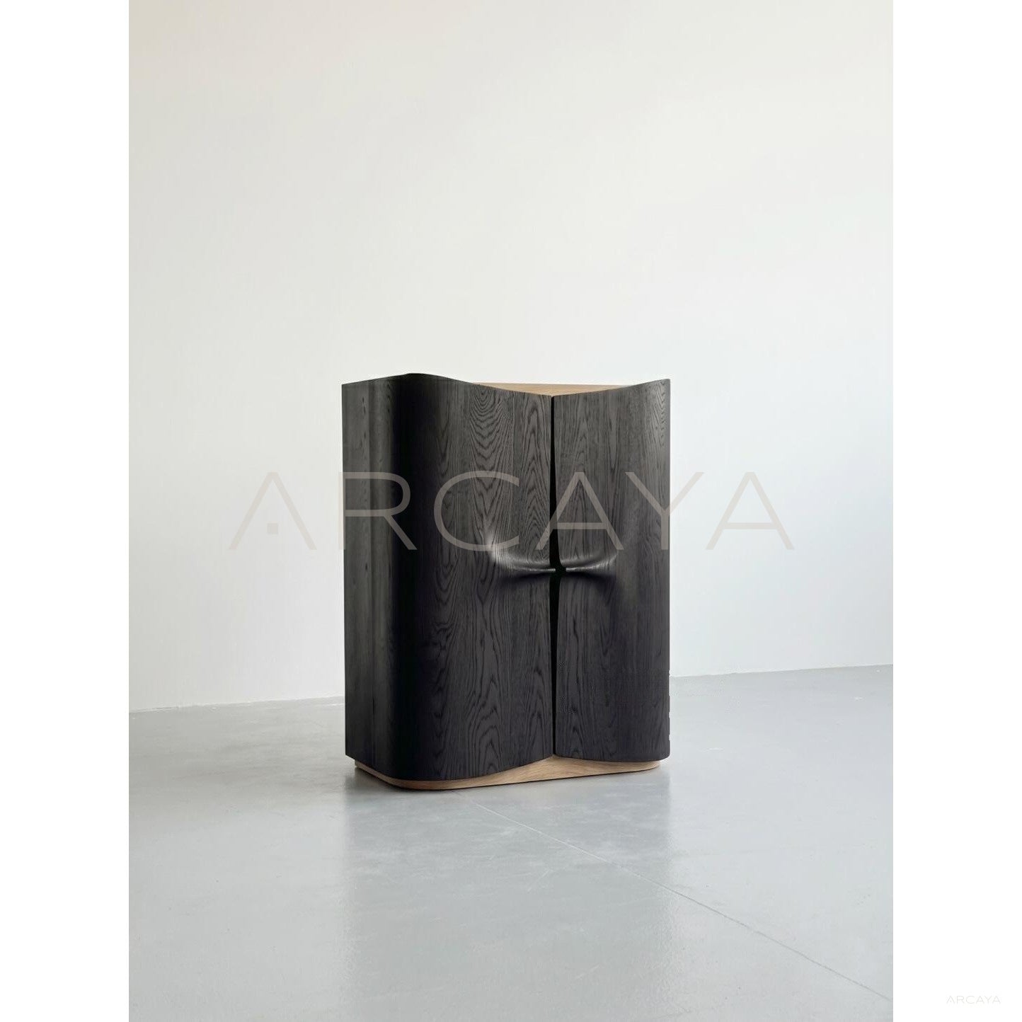 Hand Carved Mid Century Cabinet - scene