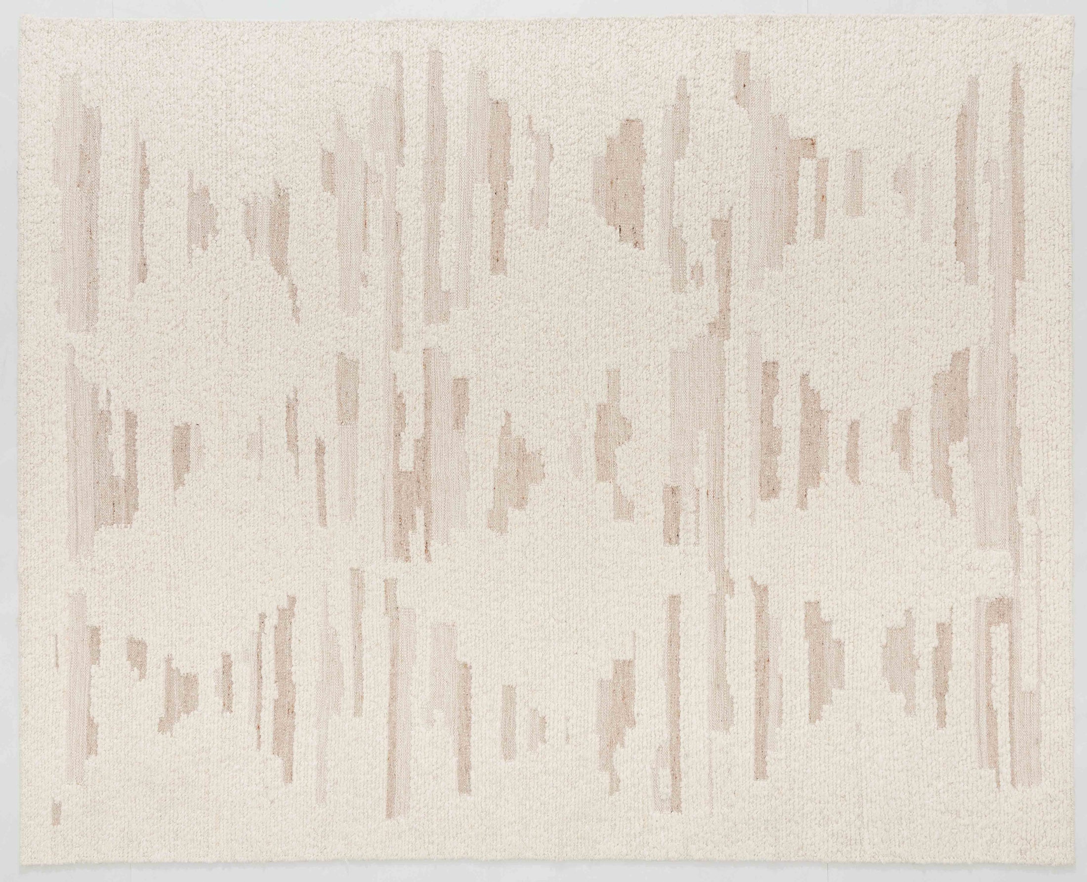 Mountain Arc Area Rug in a finished interior.