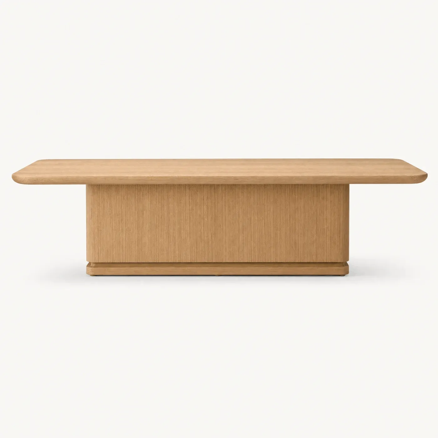 Slab Oak Plinth Coffee Table