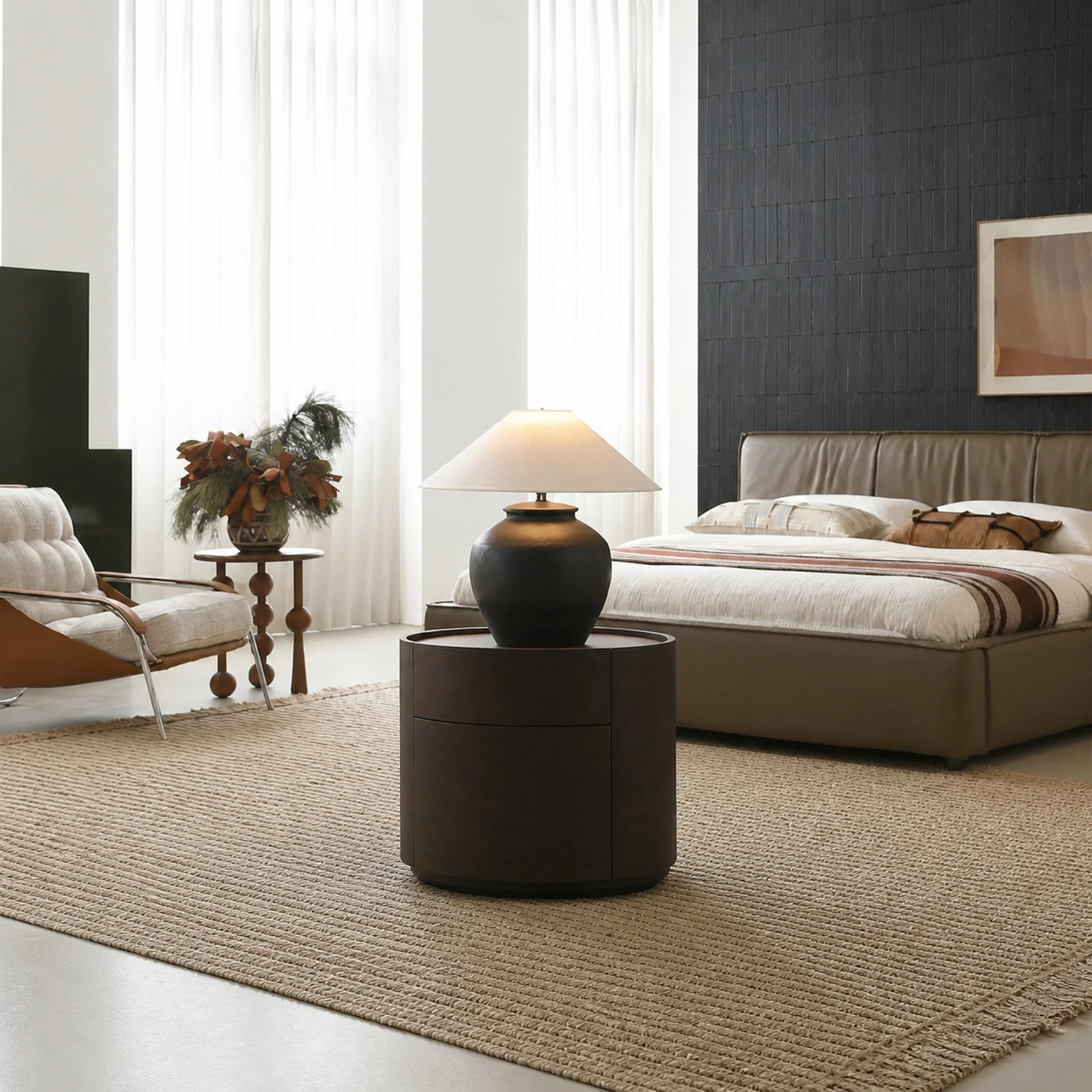 LC728 Side Table in a finished interior.