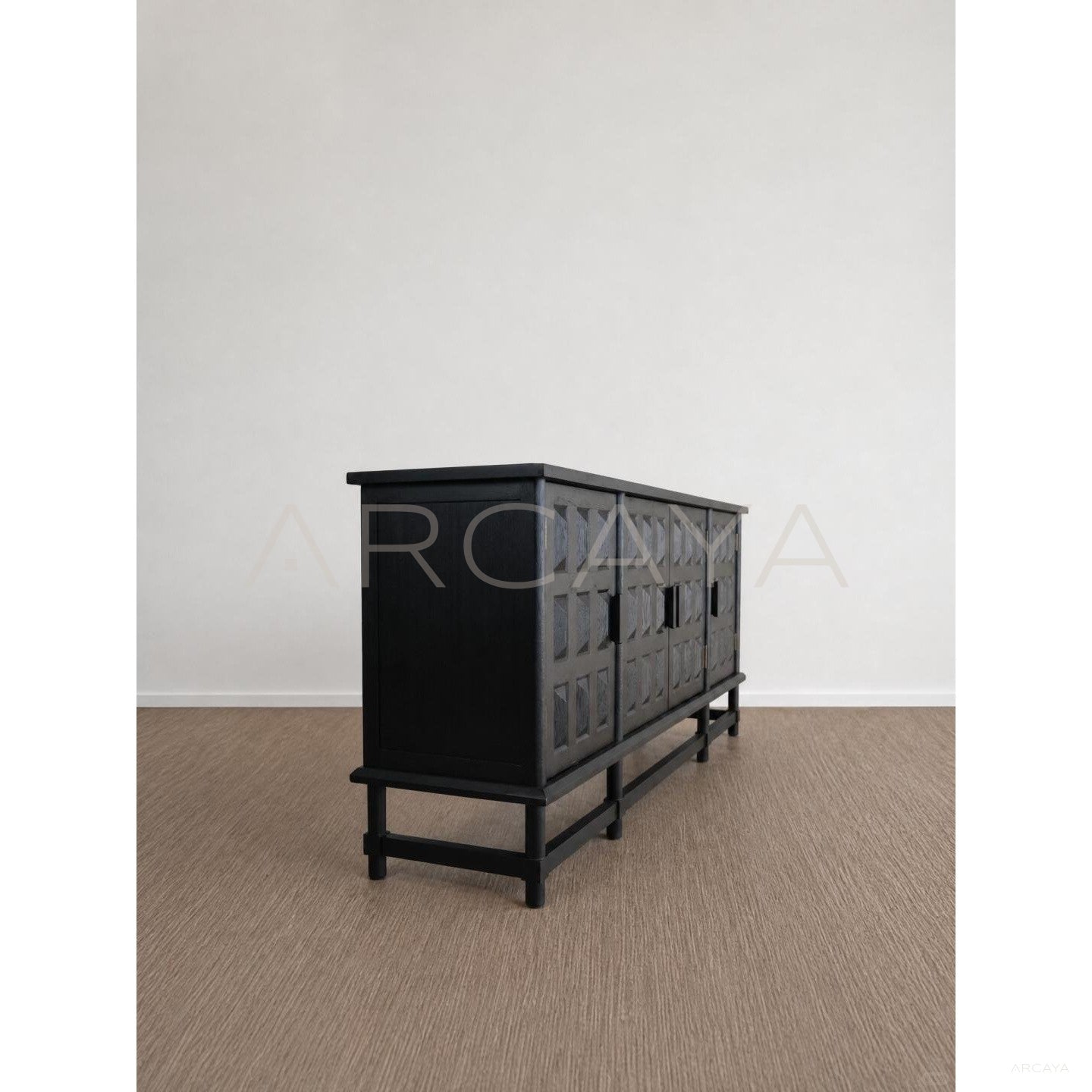 Grid Relief Four Door Cabinet - scene