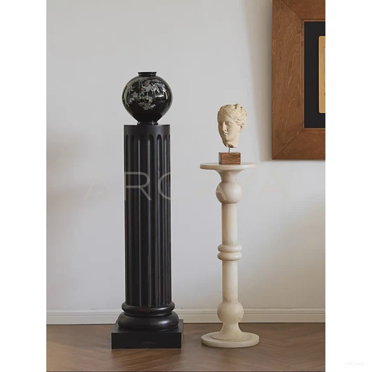 Faux Jade Candlestick Column — Decorative Objects - scene