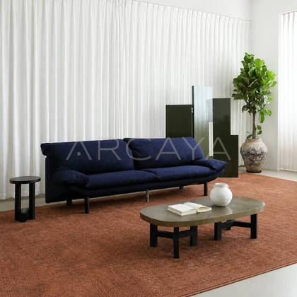 Elodie Blanc Straight Sofa - front view 01