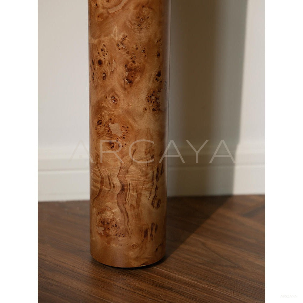 Burl Veneer Side Table - scene