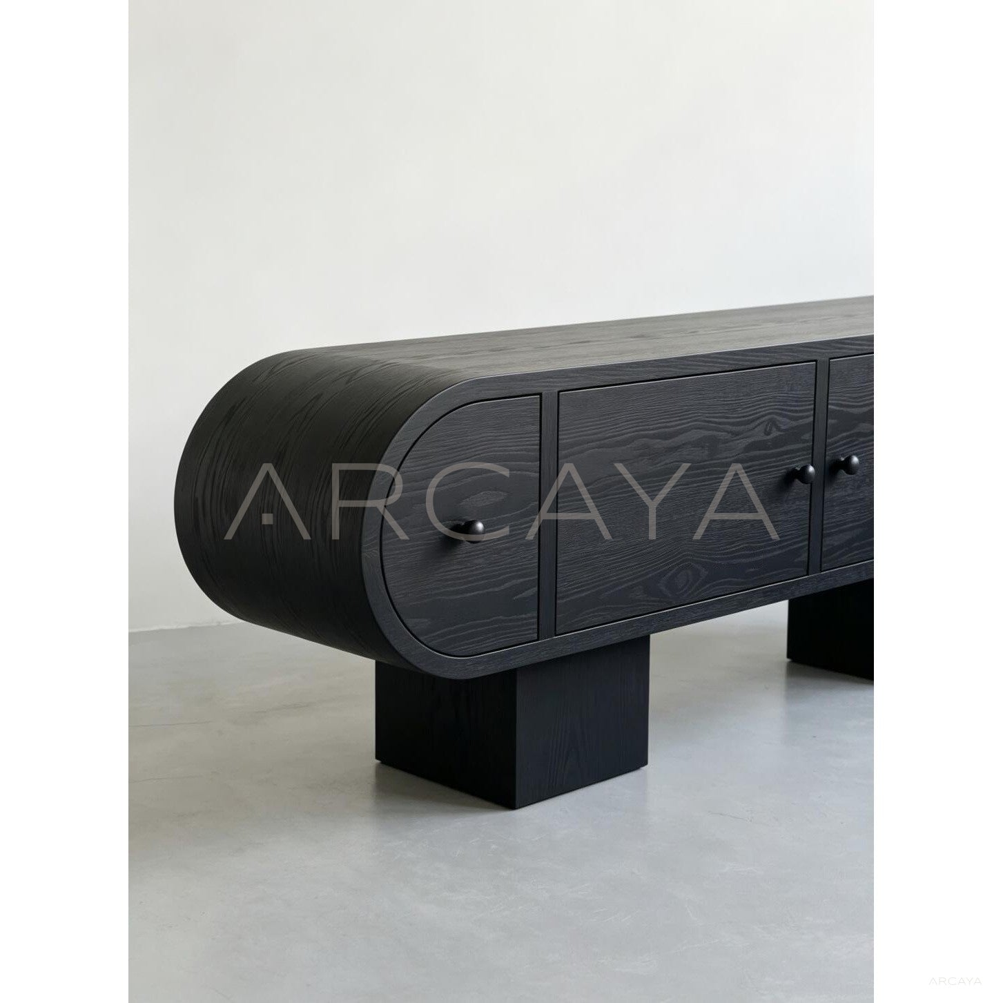 Black Curved Sideboard - scene
