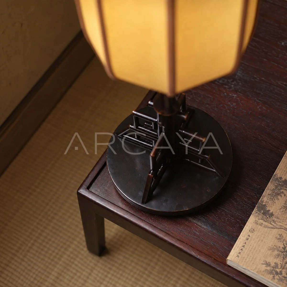 Bamboo Frame Lantern Table Lamp