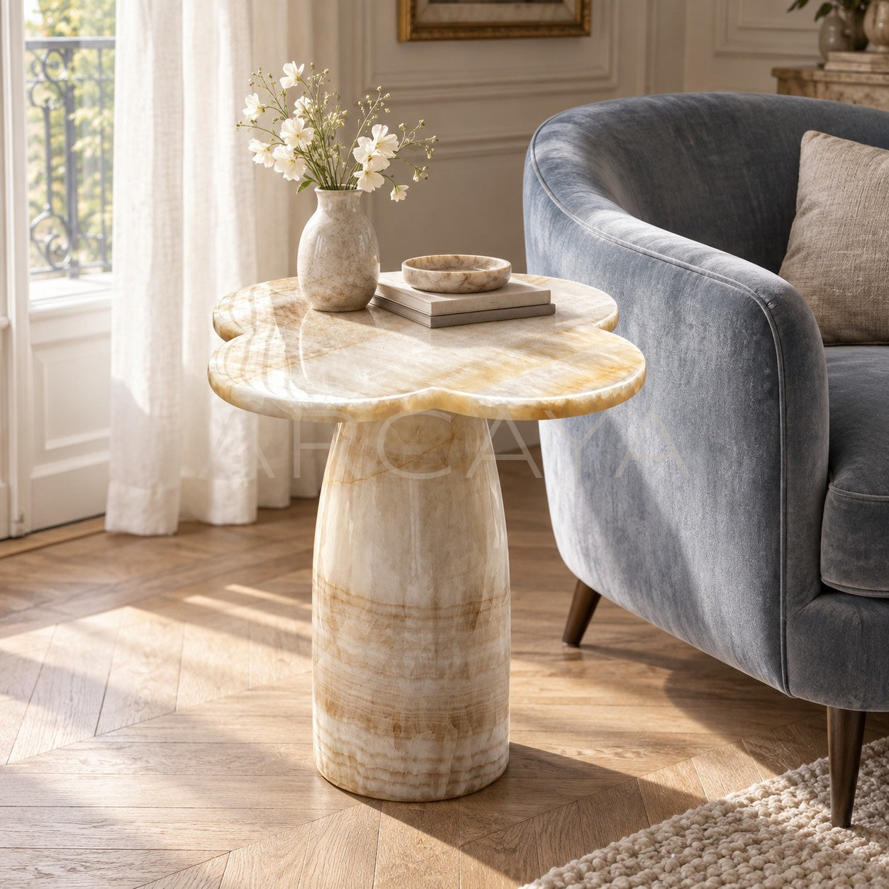 Jade Stone Furniture Piece — Side Table - main