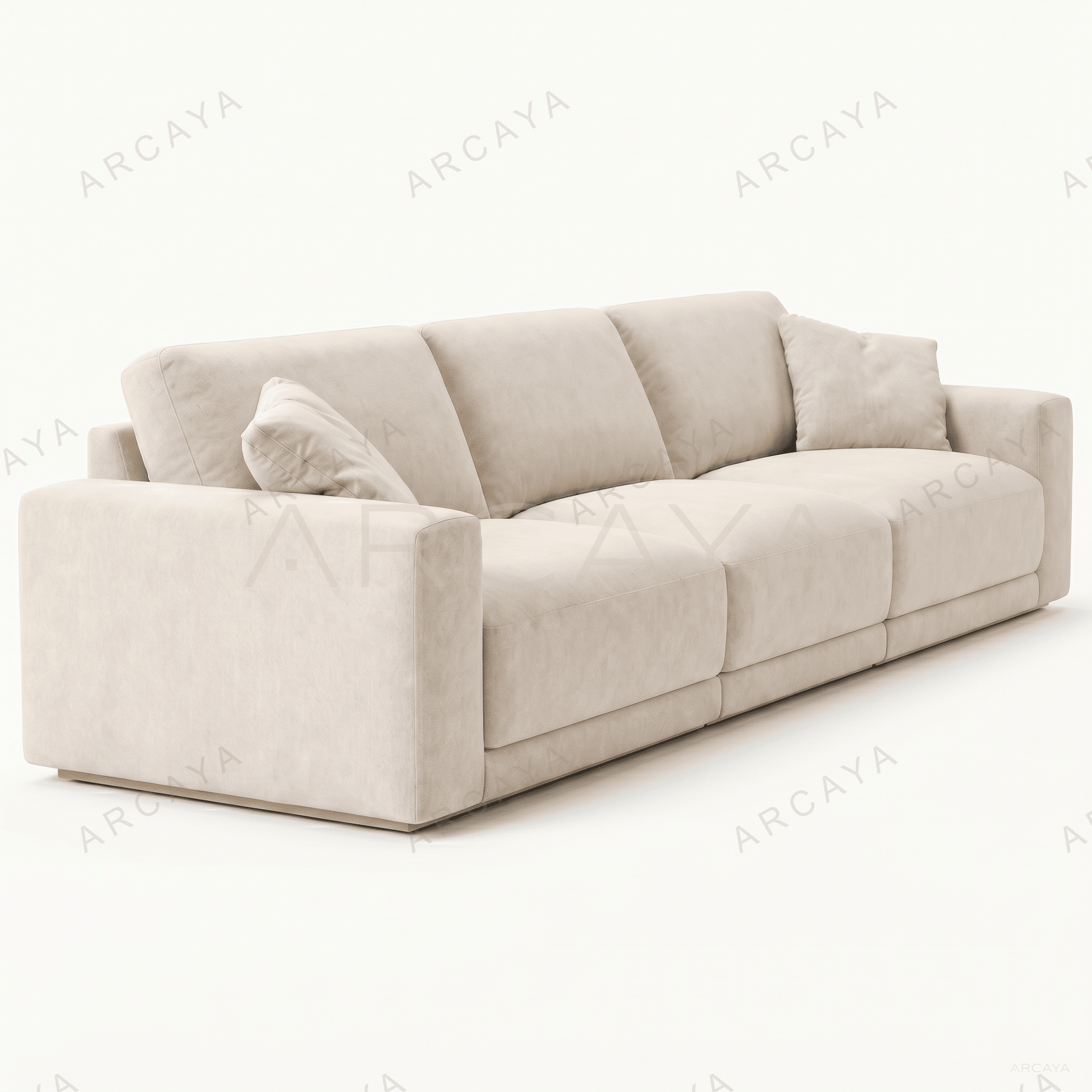Modern Upholstered Three Seat Lounge Sofa