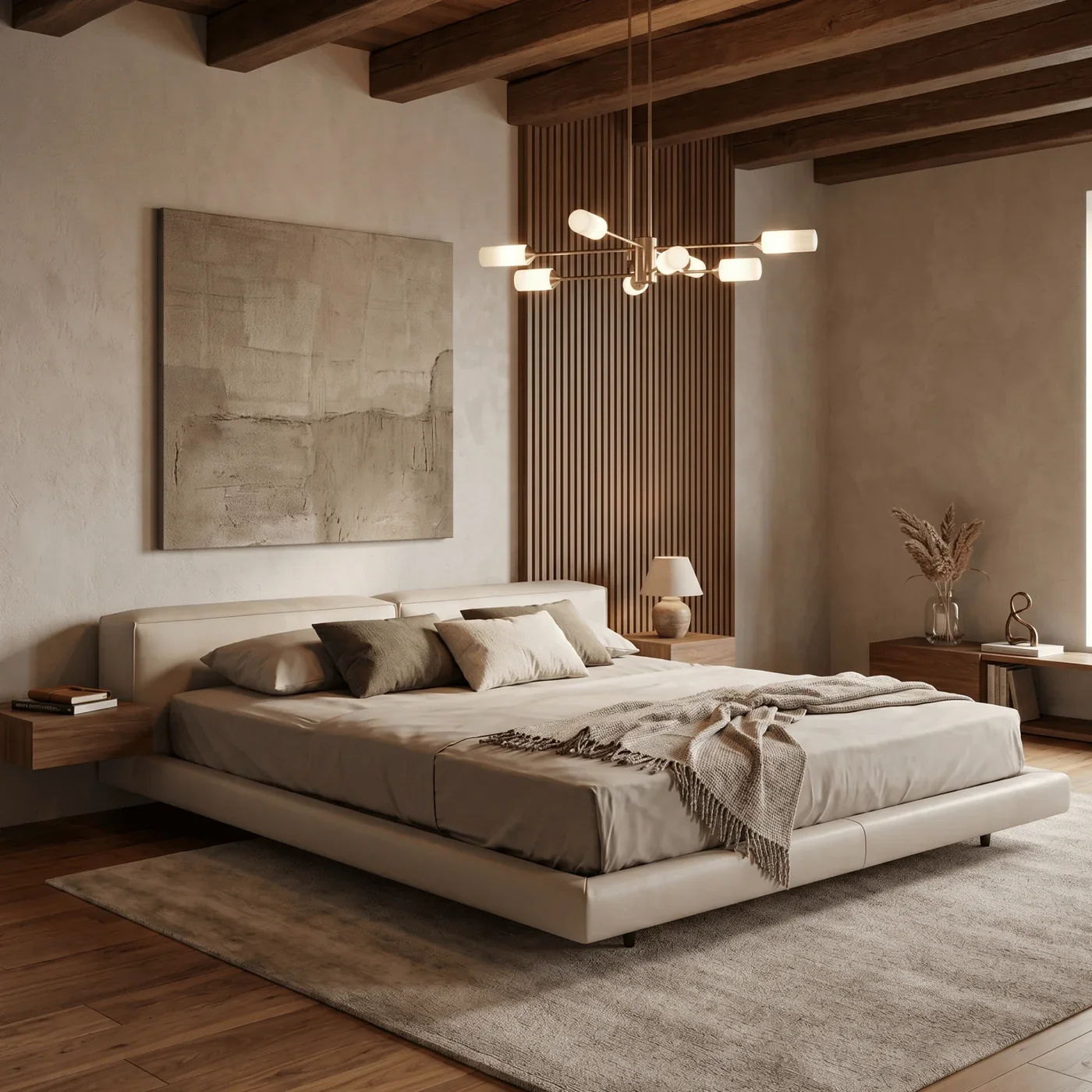 Floating & Low Beds in a modern room