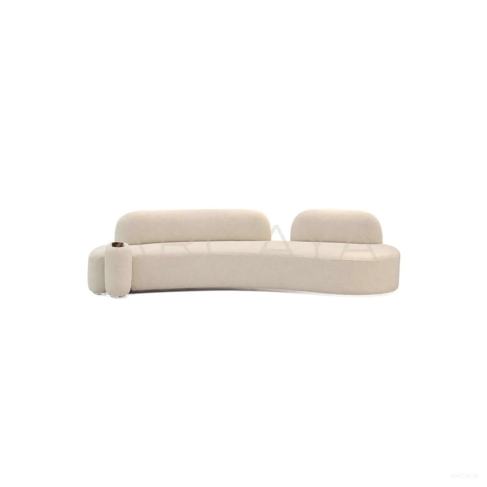 Amara Loft Curved Sofa - product view on a white background 01